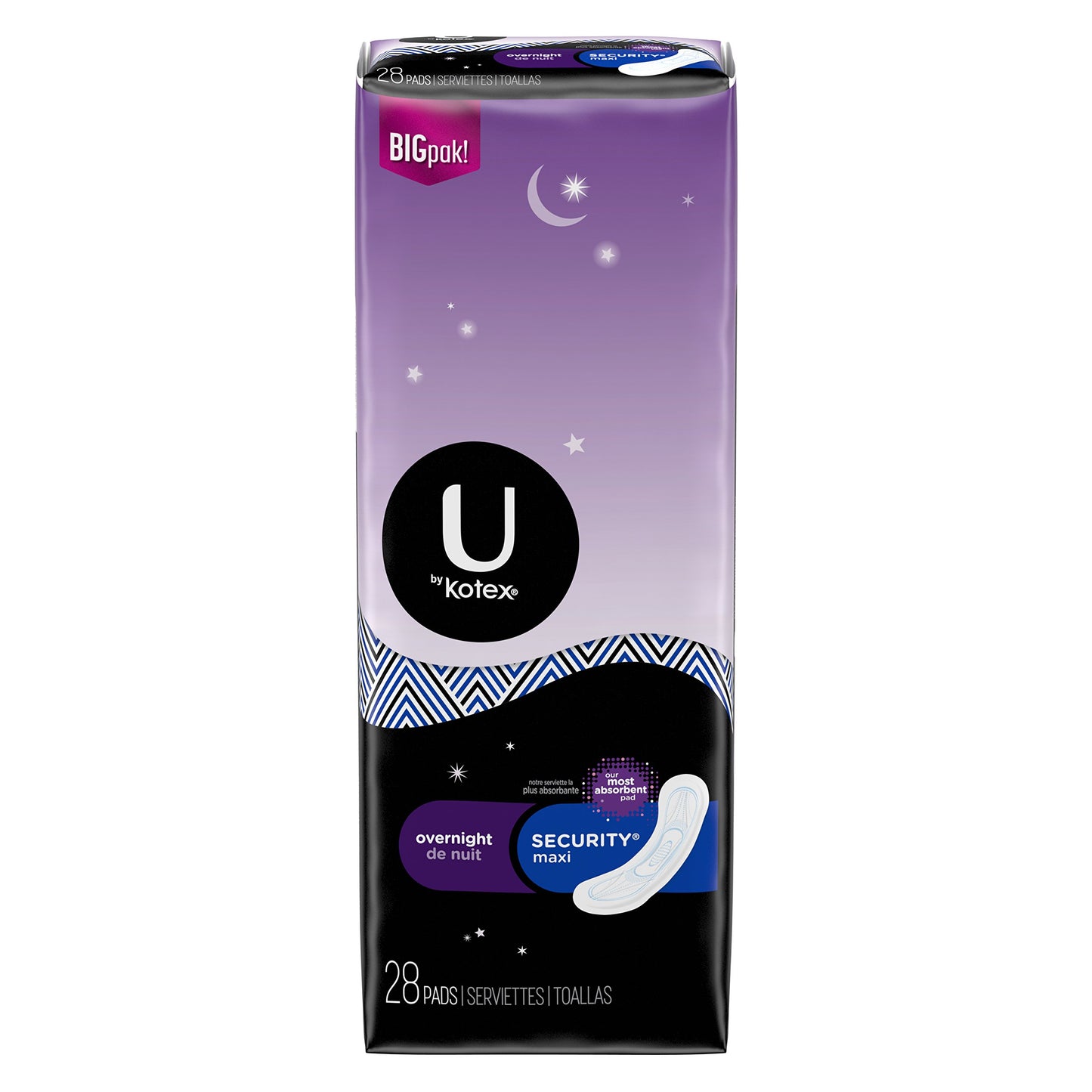 Kotex Natural Balance Overnight Maxi Pads, 28 Count – product image 1 of 8