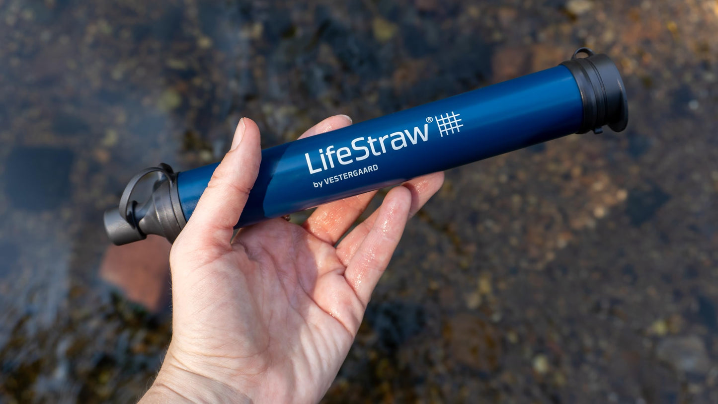 LifeStraw Personal Water Filter for Hiking, Travel and Emergency, Navy, 4 Pack – product image 9 of 10