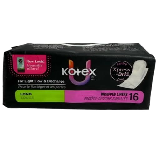 Kotex Lightdays Panty Liners, Long, 16 Count (Pack of 6) – product image 10 of 14