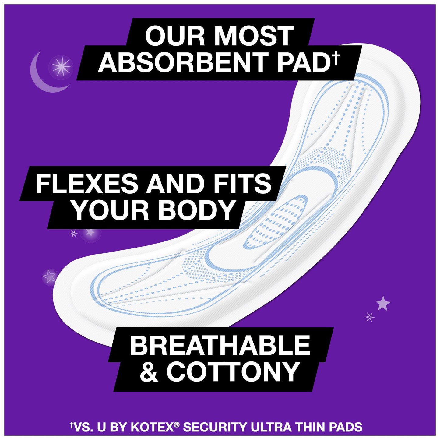 Kotex Natural Balance Overnight Maxi Pads, 28 Count – product image 2 of 8