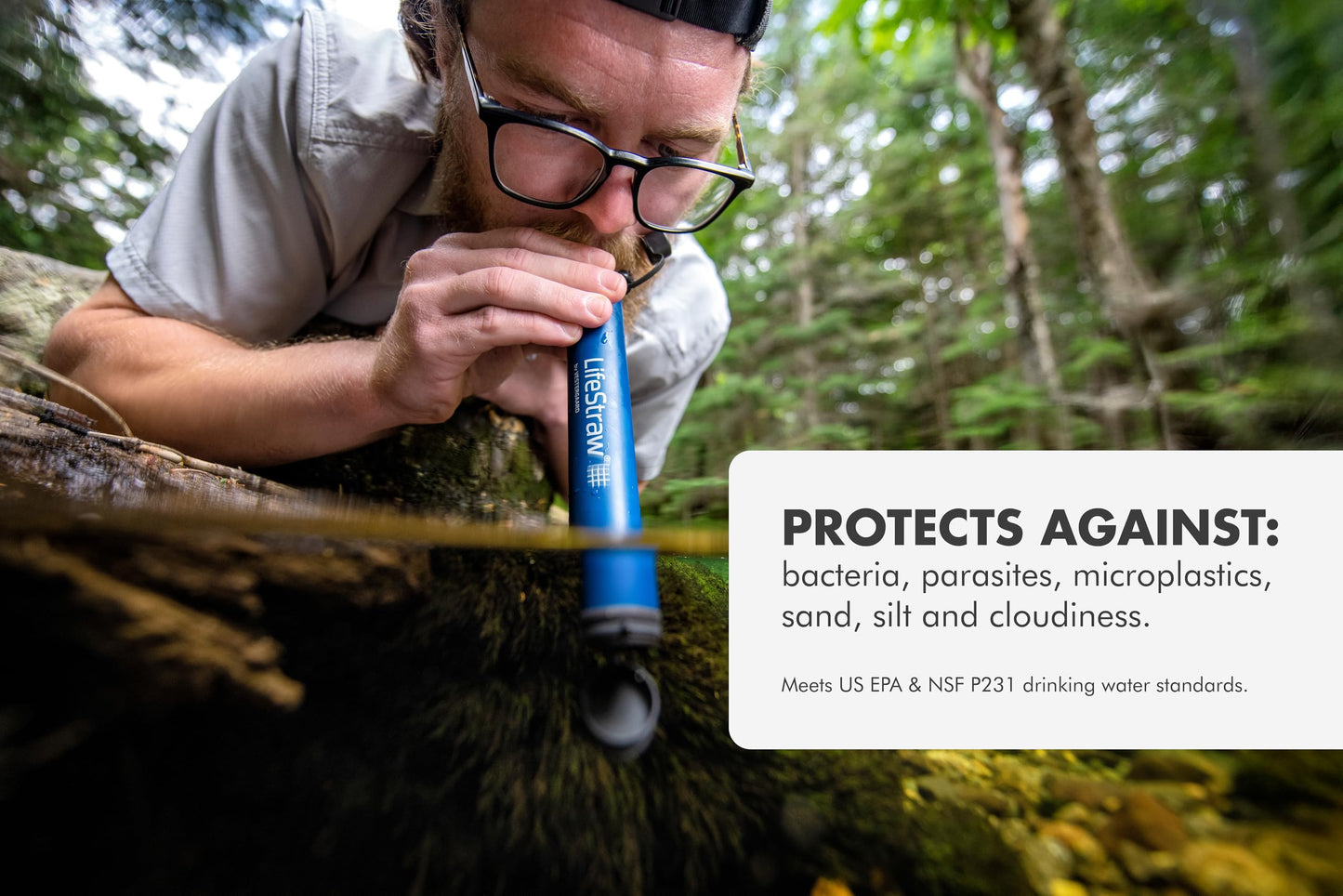 LifeStraw Personal Water Filter for Hiking, Travel and Emergency, Navy, 4 Pack – product image 7 of 10